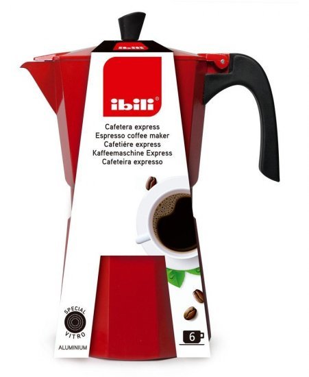 Ibili Bahia מקינטה אלומיניום 6 כוסות אדום