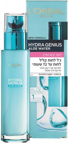 ג'ל לחות קליל Hydra Genius לוריאל לעור יבש ועדין – 70 מ״ל
