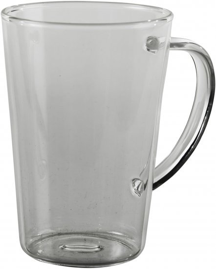 Arcosteel סט 6 ספלי קפה חרוט מזכוכית עם ידית 300 מ״ל