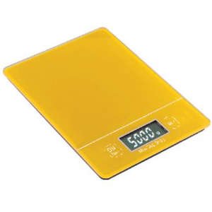 משקל מטבח Omega זכוכית צהוב