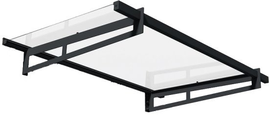 גגון Palram Bremen 0.9x1.5 אפור שקוף