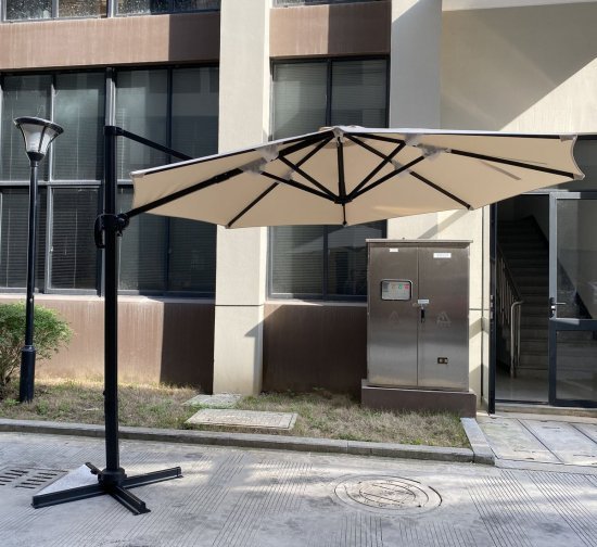 שמשיה עגולה 3 מטר Playa דגם רומא MU7050 בז'