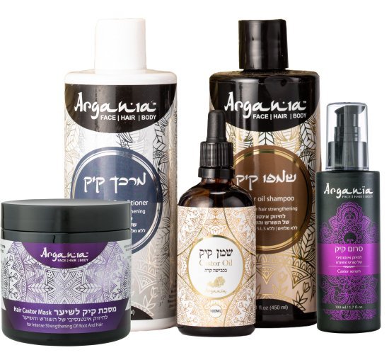 מארז טיפוח שמן קיק ארגניה – 5 מוצרים