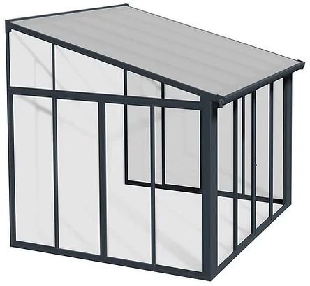 פרגולה אלומיניום סגורה Palram SanRemo 3x3 אפור