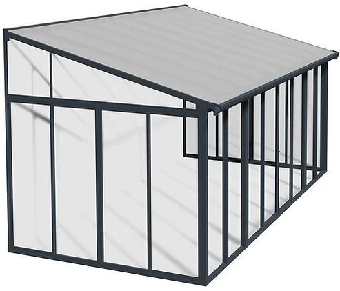 פרגולה אלומיניום סגורה SanRemo Palram 3x5.6 אפור