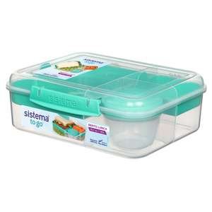קופסת אוכל מחולקת 1.65 ליטר Sistema Bento מנטה