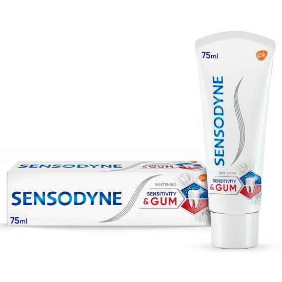 משחת שיניים רגישות וחניכיים מלבינה סנסודיין – 75 מ״ל