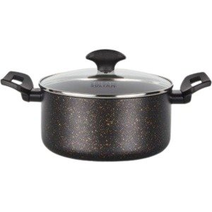 סיר אלומיניום 18 ס"מ 2 ל' Soltam Optima שחור