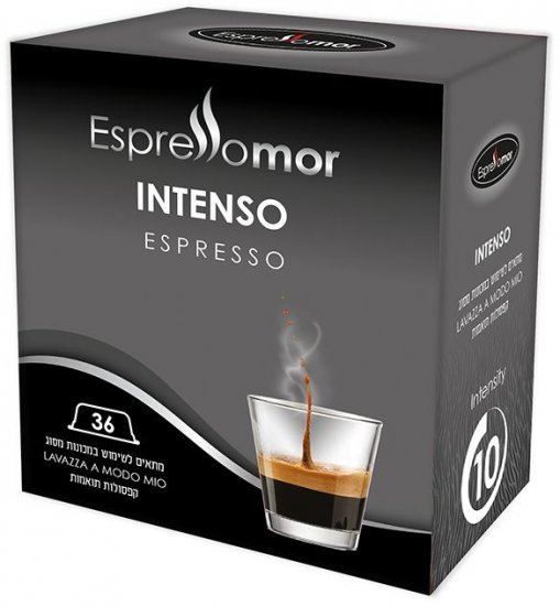 אספרסו מור אינטנסו קפסולות תואמות אמודו מיו 36 יחידות