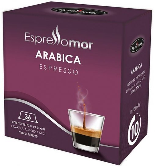אספרסו מור ערביקה קפסולות תואמות מודו מיו 36 יחידות