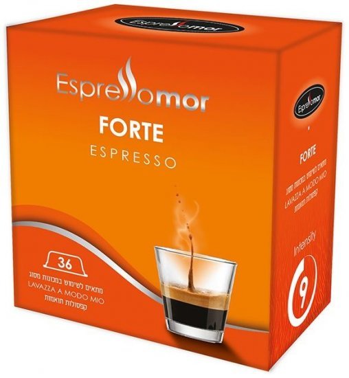 אספרסו מור פורטה קפסולות תואמות מודו מיו 36 יחידות