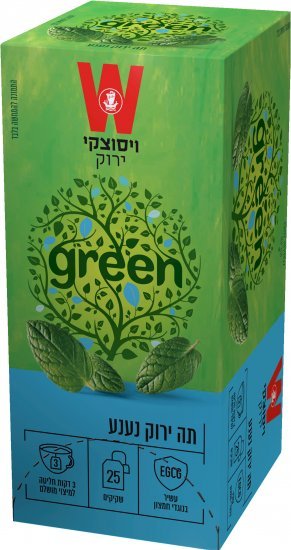 ויסוצקי תה ירוק נענע 25 שקיקים