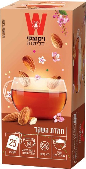 ויסוצקי חליטת תה חמדת השקד 25 שקיקים