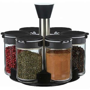 מעמד תבלינים מסתובב Bpatent 6 צנצנות