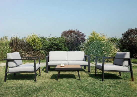 פינת ישיבה גן Mira נופר ספה דו + 2 כורסאות