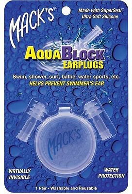 MACK'S אטמי אוזניים שקופים נגד מים עם קופסה