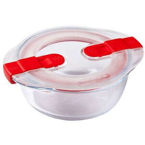 קופסת זכוכית עגולה 2.3 ל' Pyrex Cook & Heat
