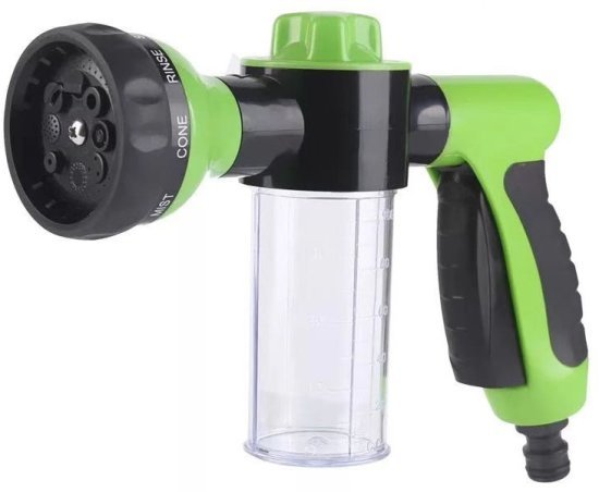 אקדח השקיה 8 מצבים עם מיכל סבון Bpatent