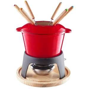 סט פונדו יציקת ברזל Lacor אדום