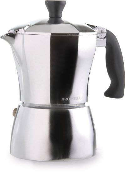 ארקוסטיל מקינטה אלומיניום תואמת אינדוקציה 3 כוסות כסוף