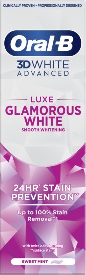 משחת שיניים להלבנה זוהרת אורל-בי 3D ווייט לוקס – 75 מ״ל