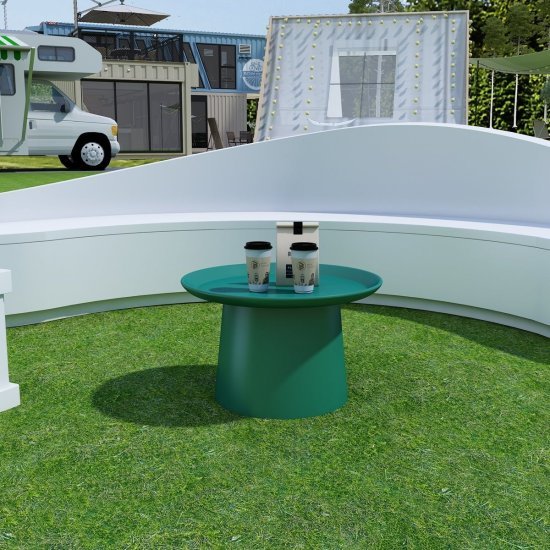 שולחן קפה עגול StarShop Ibure טורקיז