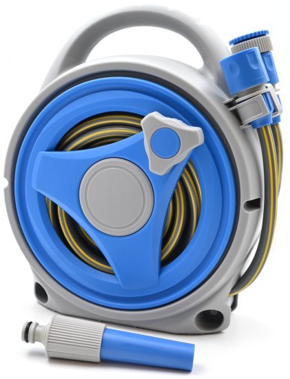 גלגלת השקיה 10 מטר Steelworks עם אקדח מים