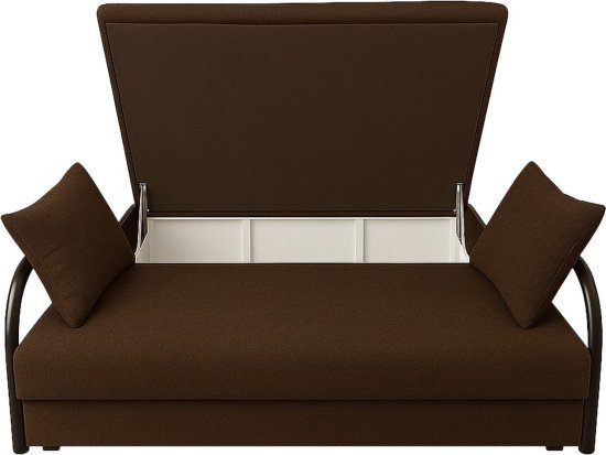 ספה נפתחת עם ארגז מצעים דגם שיר מבית קינג קומפורט – צבע חום