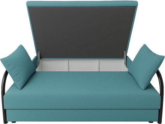 ספה נפתחת עם ארגז מצעים דגם שיר מבית קינג קומפורט – צבע תכלת