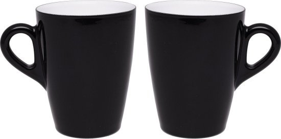 Omada Eat Pop סט 2 כוסות מאג אקריליק דו־צבע 300 מ״ל שחור