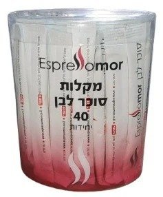אספרסו מור מקלות סוכר לבן 160 גרם