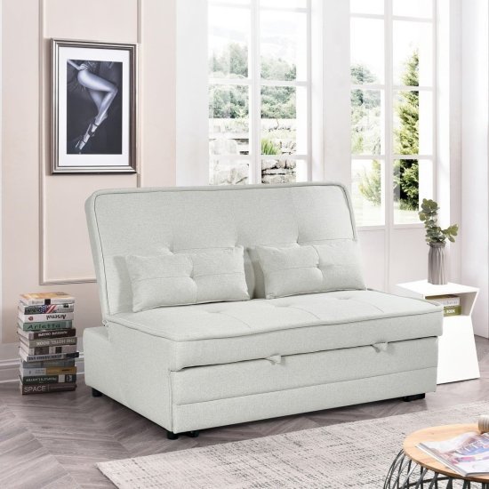 ספה דו־מושבית נפתחת למיטה זוגית דגם סאטורו מבית ברדקס – צבע אופוויט