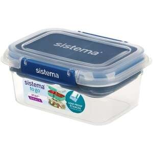 קופסת אוכל 1 ל' STAX Sistema כחול