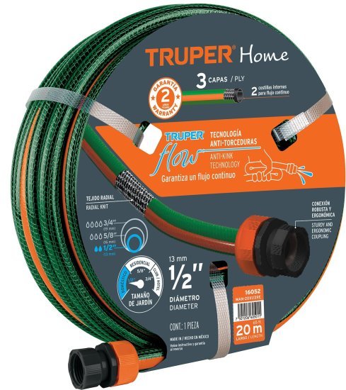 צינור גינה מחוזק 3 שכבות Truper 20 מטר