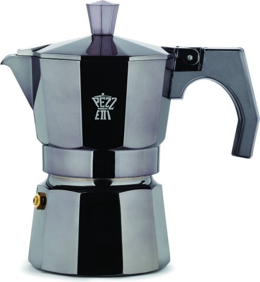 Pezzetti ITALEXPRESS מקינטה אלומיניום 3 כוסות Limited Edition שחור מבריק