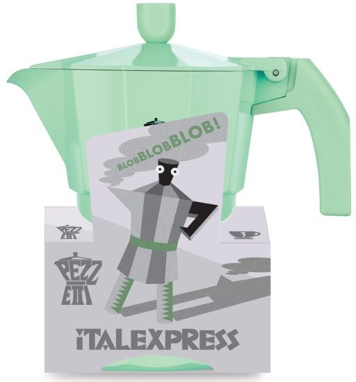 Pezzetti ITALEXPRESS מקינטה אלומיניום 3 כוסות ירוק פסטל