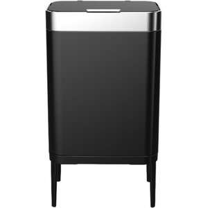 פח אשפה אלקטרוני 60 ל׳ Luxor Premium נירוסטה שחור