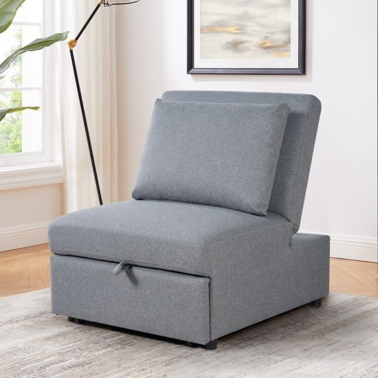 כורסה נפתחת למיטת יחיד דגם ברסה מבית ברדקס – צבע אפור