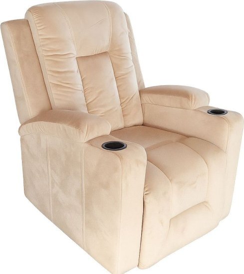 כורסת טלוויזיה מבד דגם סופט־נסט מבית קינג קומפורט – צבע בז'