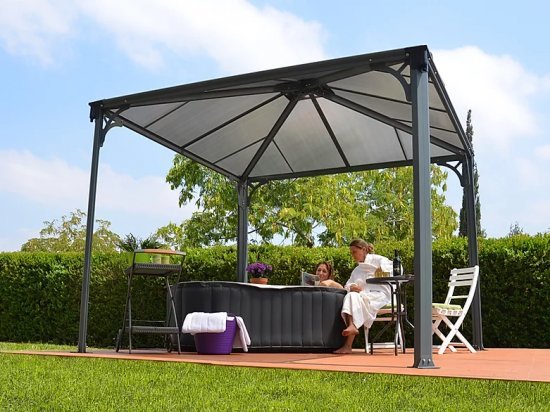 גזיבו לגינה Martinique Palram 3x4.3 אפור