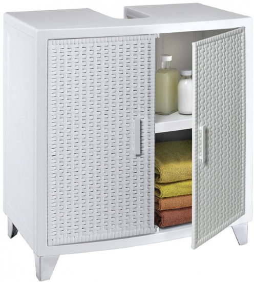 ארון אמבטיה אומגה לבן - תוצרת כתר