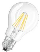 זוג נורות ליבון שקוף לד A60 E27 6.5W OSRAM – אור חם 2700K