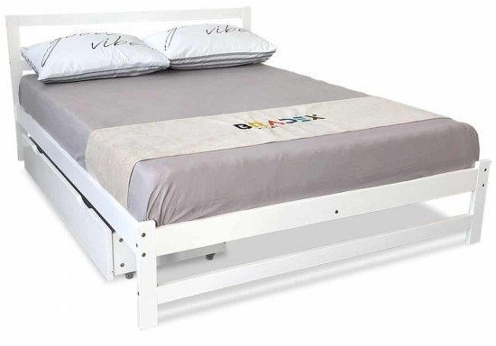 מיטה זוגית עץ מלא Mira 140x190 – Bradex