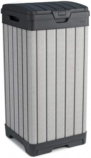 פח גינה מעוצב 120 ליטר – כתר, אפור