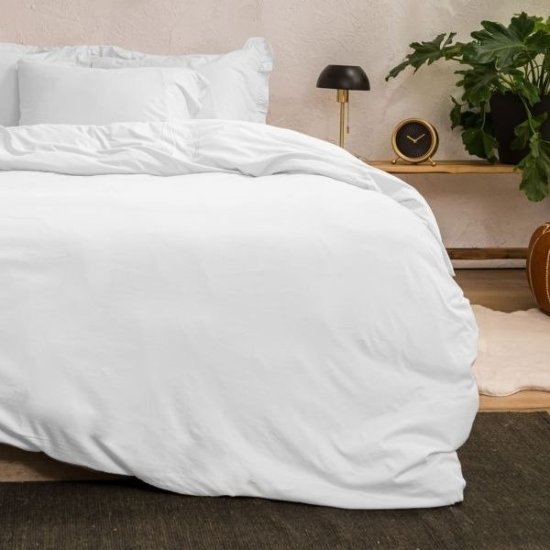 סדין ג'רסי 100% כותנה למיטה בגודל 120x200 ס"מ מבית Vardinon – לבן