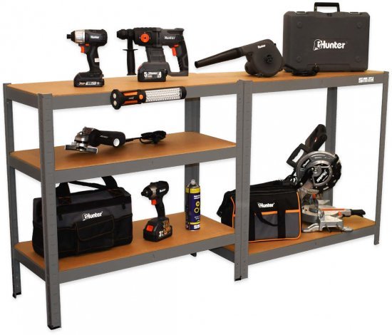 כוננית 5 מדפים מודולרית Smith אפור 180x90x40