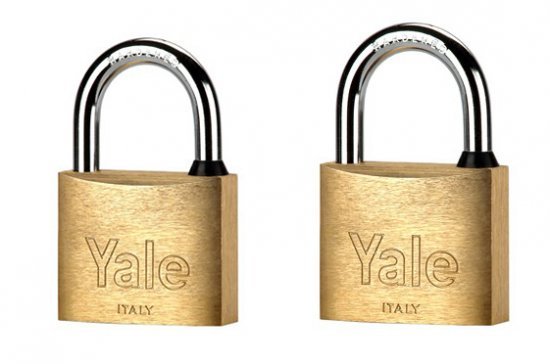 זוג מנעולי תליה רוחב 30 ממ פליז Yale