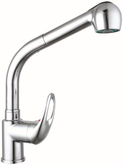 ברז מטבח נשלף 90 מעלות מקבוצת ZM חמת הפצה דגם Ella – צבע כרום