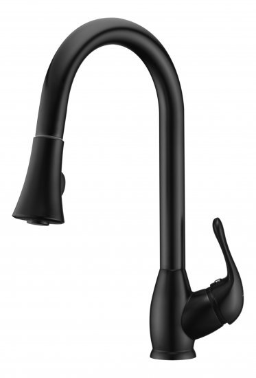 ברז נשלף למטבח מקבוצת ZM חמת הפצה דגם Narkis – צבע שחור