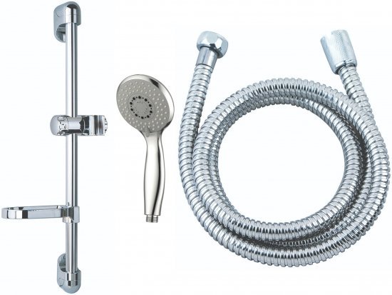 מוט רחצה עם מזלף עגול 3 מצבי זרימה ZM חמת הפצה דגם Seychelle – צבע כרום